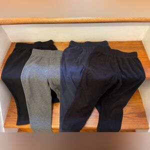 BUNDLE (4 Fleece Pants): The Children's Place (Black, Gray, Navy, Black)